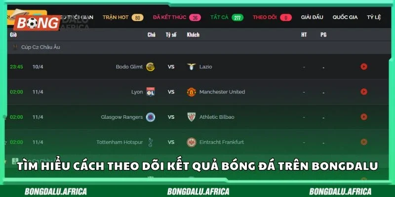 Tìm hiểu cách theo dõi kết quả bóng đá trên Bongdalu